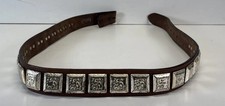 Ranger Belt Co Genuine Leather Concho Belt Brown WB202 Size 38 Western
