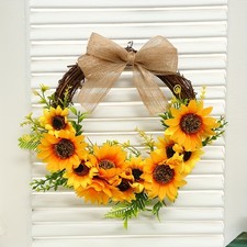 sunflower wreath wall decoration Christmas wreath Christmas Thanksgiving decor