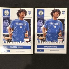 Panini 2022 Chronicles Shaedon Sharpe Rookie Card Lot (2) Kentucky Wildcats