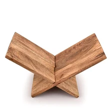 Book Holder Mango Wood Cross Frame Wooden Book Holder for Display and Reading...