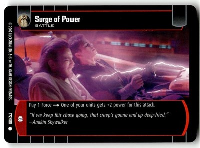 2002 WofC Star Wars: Attack of the Clones TCG Card #172 Surge of Power
