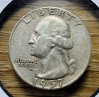 1957-P Washington Quarter - Actual Coin Shown - Free Shipping & Tracking INV#320
