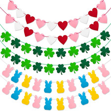 Valentines Garland Valentine'S Day Garland 6Pcs Felt Garland for Valentines, St