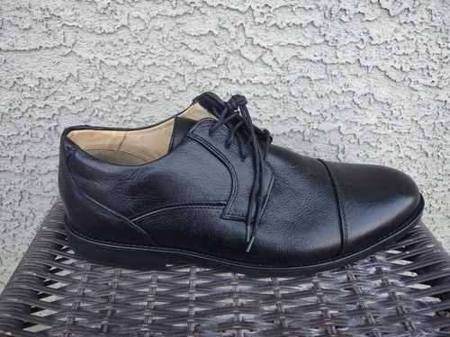 Belvedere Studio Duke Men's Black Cap Toe Oxfords – Size 13D Leather Dress Shoes - Picture 6 of 10