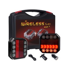 Magnetic Wireless Trailer Lights Kit, IP67 Waterproof Cordless LED Tow Lights...