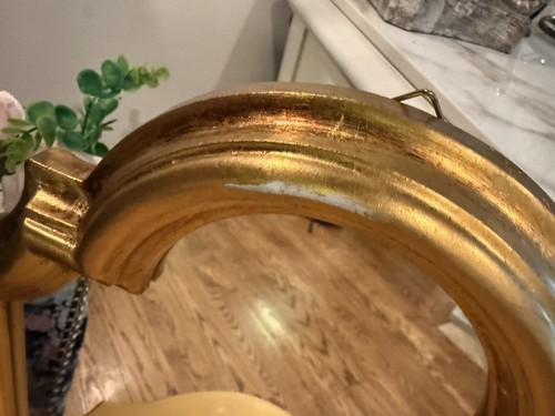 Arched Mirror Gold Gilt Wall Display Shelf Vintage style removable shelves - Picture 11 of 21