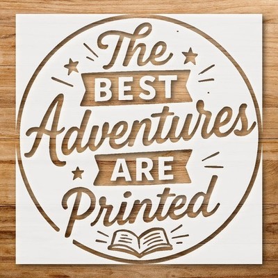 Reading Quotes Home Decor Stencil for Literary Enthusiasts - StencilAir