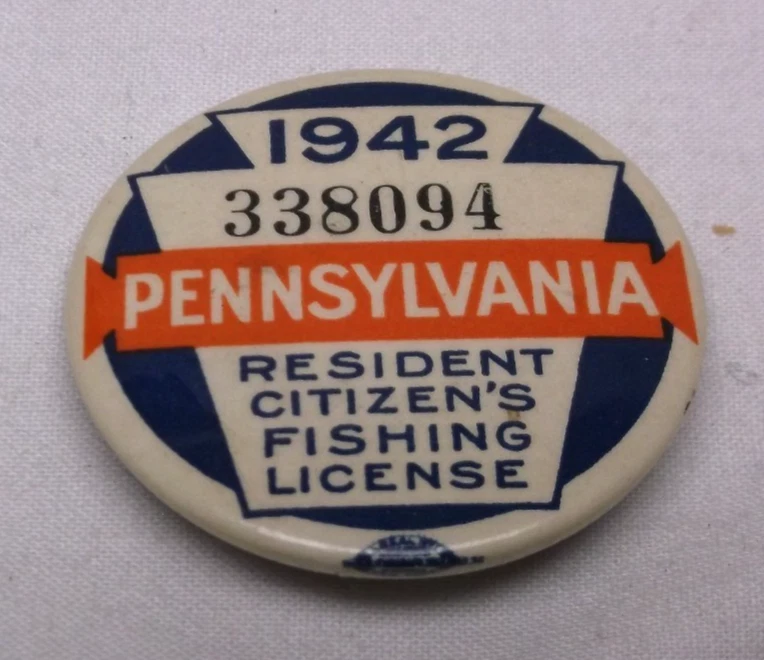Permis De Pêche Vintage De Pennsylvanie, 1974, Pour Résident, état Très Bon