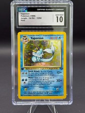 Vaporeon 12/64 Jungle Holo CGC 10