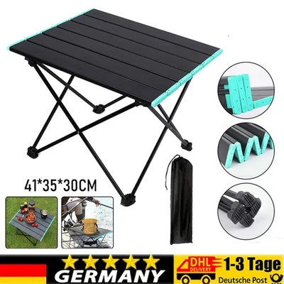 Klapptisch Aluminium Platte Camping Tisch Beistelltisch hoch klein faltbar NEU - Bild 1 von 4