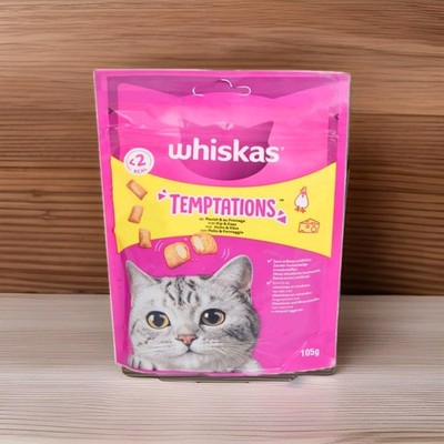 Cat Snacks With Chicken And Cheese By Whiskas Temptations, 105g