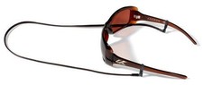 Croakies LEATHER SEWN Sunglasses/Eye Retainer SPEC END, 24" Inch in Rust Brown