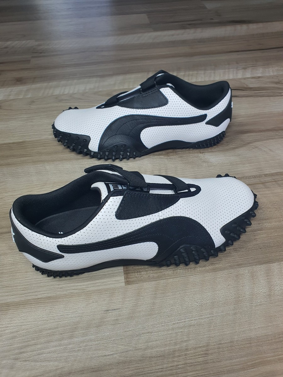 Puma Mostro Perforated Leather Pack Sneakers White Black 397331-01