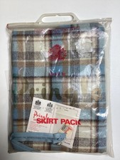 Vintage Pringle Skirt Sewing Pack Pale blue and cream tartan