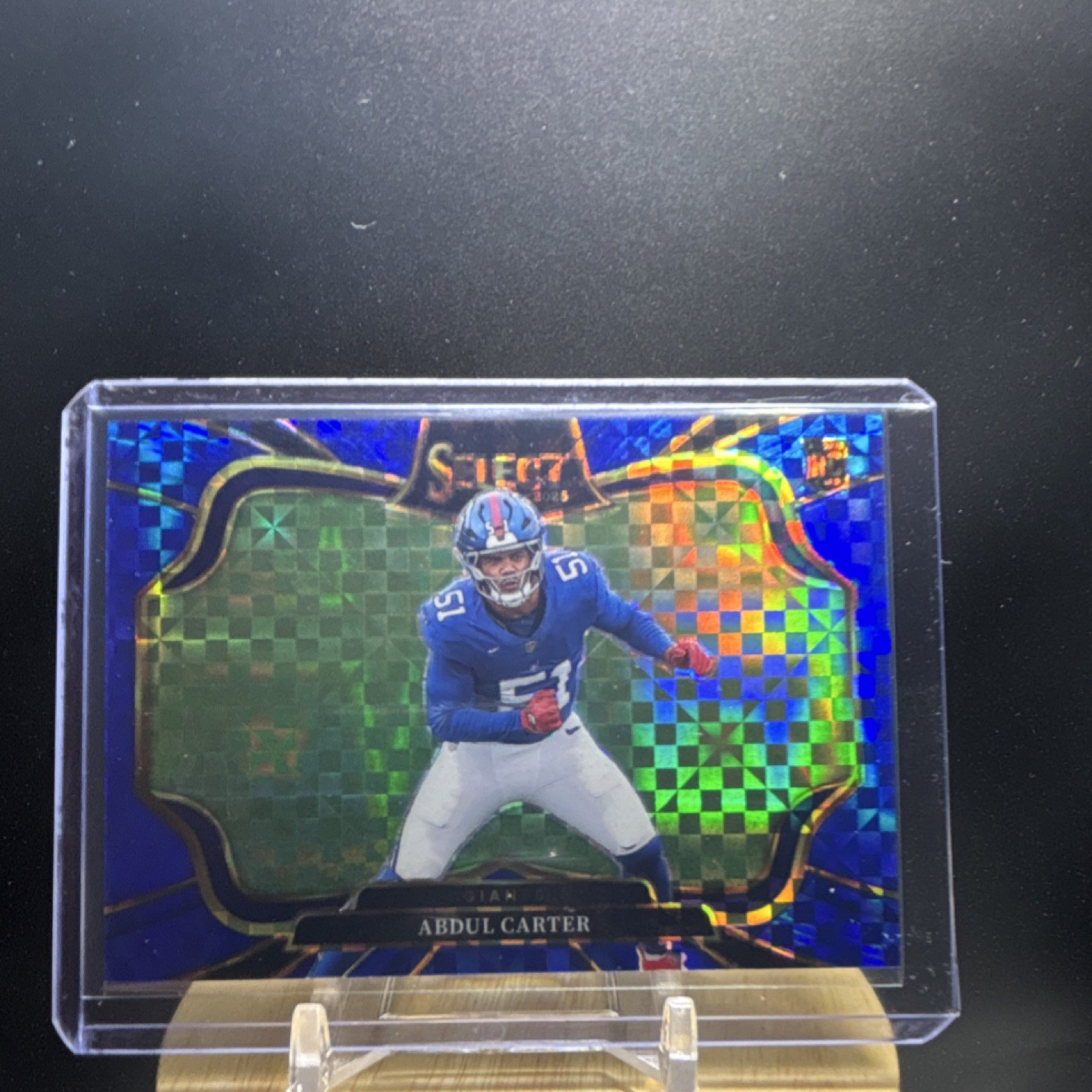 Abdul Carter 2025 Panini Select Field Level Blue Prizm Rookie Giants #495 /75