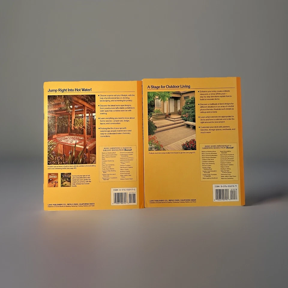 Lot of 4 Sunset Books on Home & Outdoor DIY – Spas, Decks, Masonry, Gazebos - Image 2 of 4