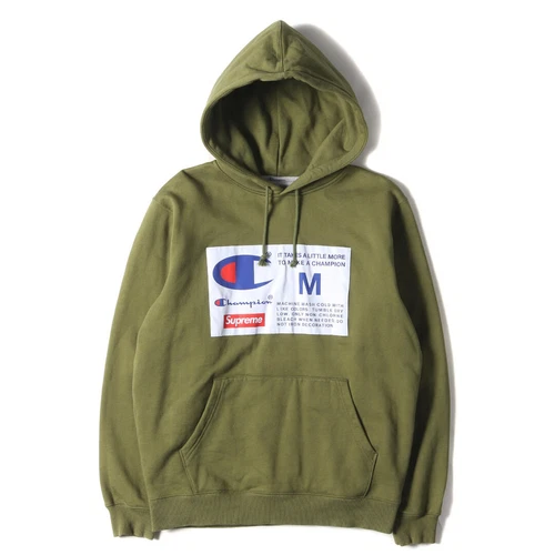 Sweat à capuche Supreme Taille : M 18AW Champion Big Label Occasion BEEG 0