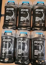 Lot 6 Axe Black Men's Deodorant Stick, Frozen Pear & Cedarwood, 3 oz Clear Stick