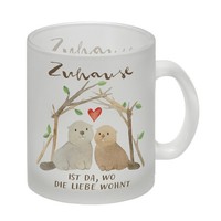 Biber Glas Tasse Mit Spruch Zuhause Ist Da Wo Die Liebe Wohnt