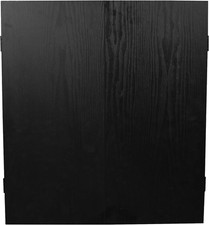 Professional Heavy Duty Dart Board Cabinet - Square Black Storage Solution