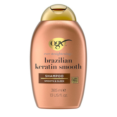 OGX Brazilian Keratin Smooth Shampoo (385 Ml), Glättendes Haarshampoo Mit Kerati