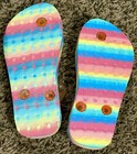 2 Pair Girls US Size 10/11 Rainbow Caucho Eva Flip Flops Pool Sandals Summer — photo 6