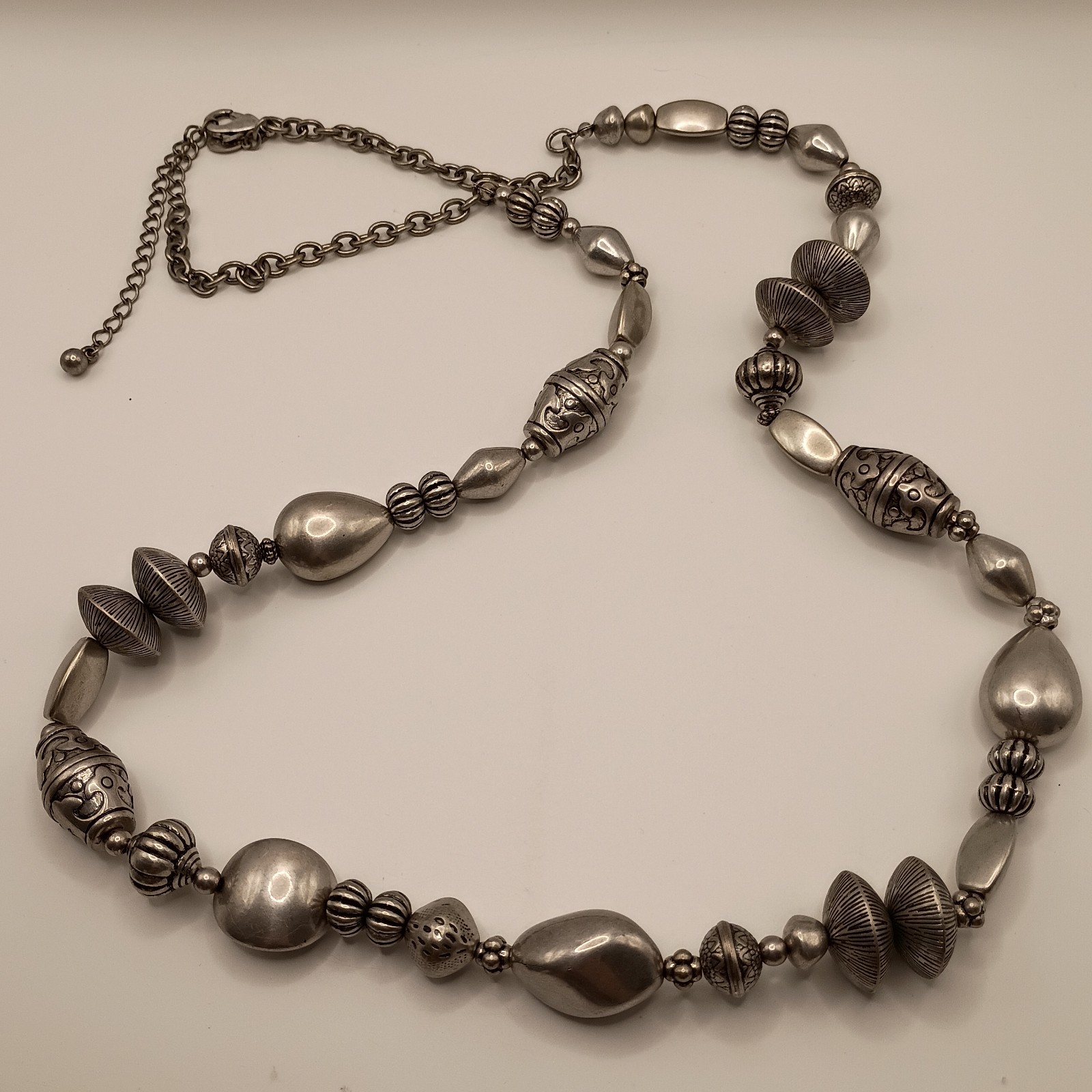 Chico's Silver Tone Chunky Statement Necklace Art… - image 1