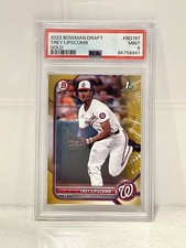 2022 Bowman Draft Trey Lipscomb Gold /50 PSA 9