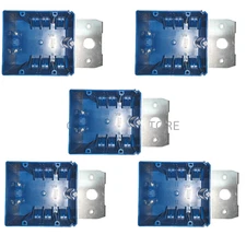 5-Pack 2-Gang New Work ETL Electrical Boxes 34 Cu In Adjustable Bracket Mount