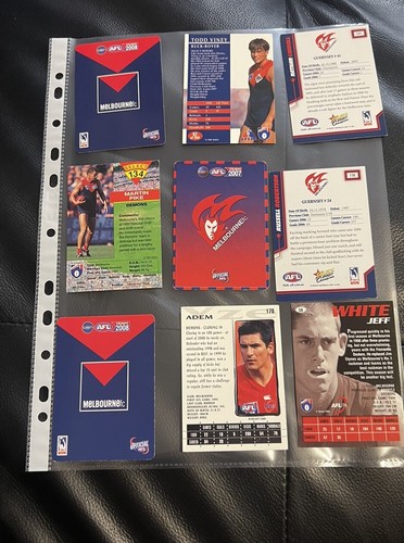 9x Footy Cards Hand Signed Melbourne Demons Pike Viney YZE Neitz Sylvia Davey - Picture 20 of 20