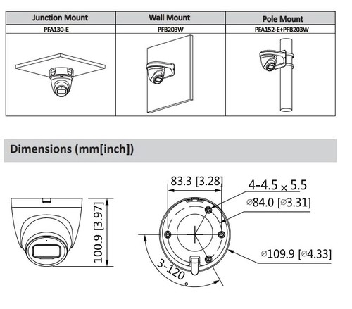 Original Dahua IPC-HDW2831T-AS-S2 8MP Lite IR Fixed-focal Eyeball Network Camera - Picture 5 of 10