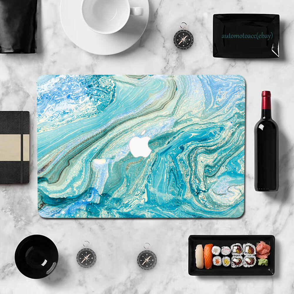 Gilded Ocean Marble Matte Laptop Case For Macbook Pro Air 11 12 15 16 13 inch M1