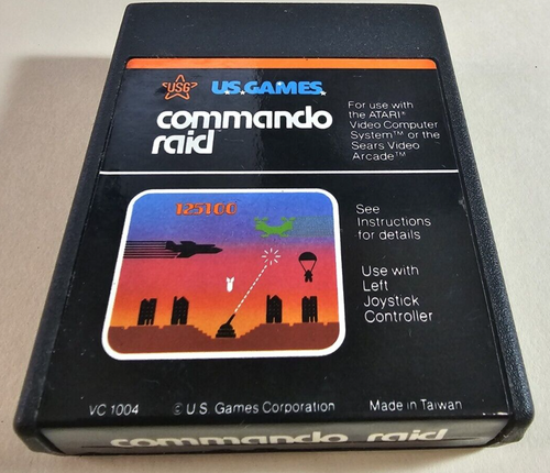 COMMANDO RAID Atari 2600 Game cartridge tested working