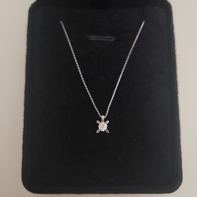 FOREVERMARK Round Diamond Necklace 0.18 Ct White Gold 14K E Color Formal Event