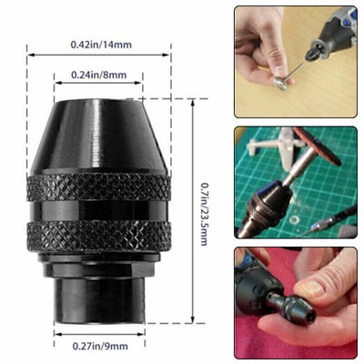 Mini Schnellspann Bohrfutter Für Dremel 4486 Universal Spannzangen Schwarz DE *
