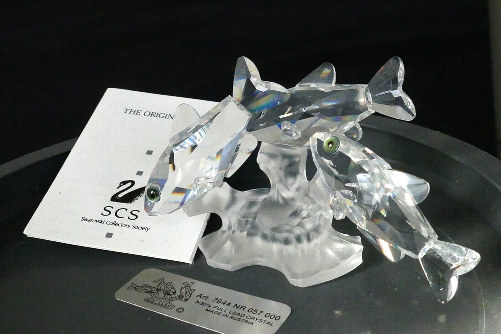 Swarovski Crystal South Seas Trio Of Fish Salmon Trout 7644 NR 057 000 MIB W/COA