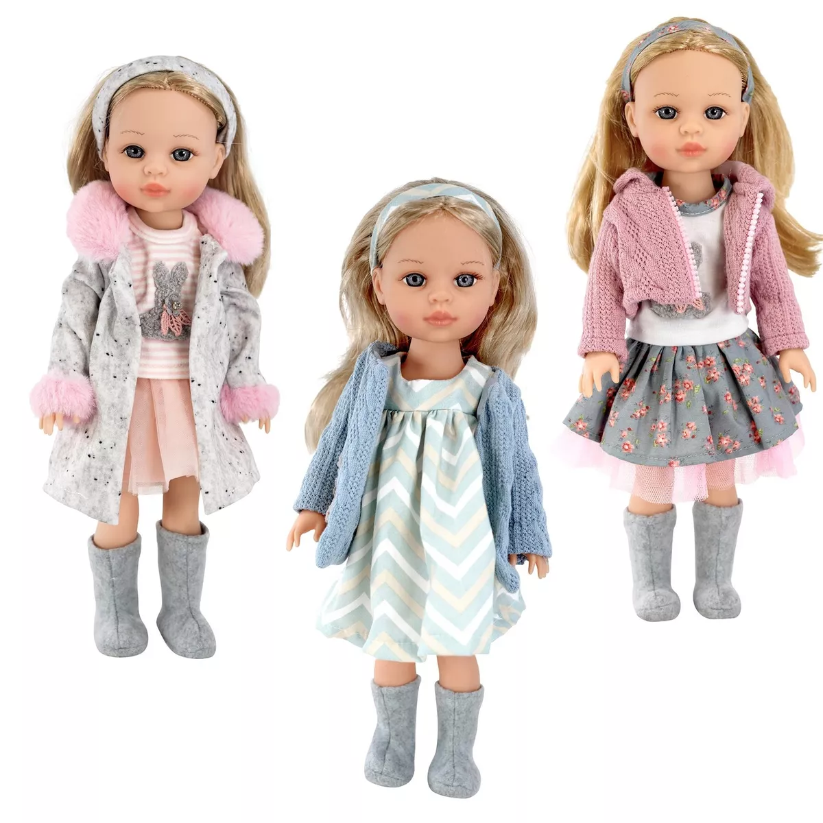 BiBi Doll Baby Doll Girl with Long Styling Hair American Style