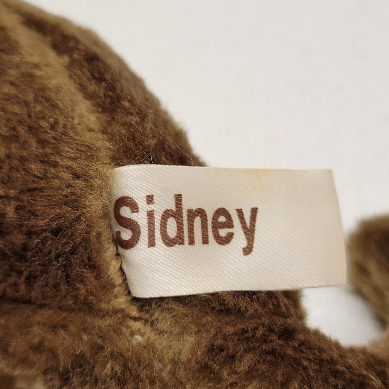 Vintage 1977 Russ Sidney Sleeping Brown Monkey Plush Red Ribbon 6"