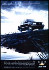 2000 Chevrolet Blazer Ducks Original Advertisement Car Print Art Ad D171