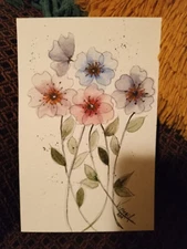 original watercolor painting signed (PAPER ONLY)