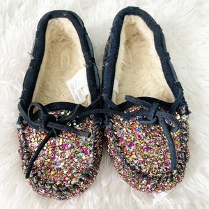 glitter moccasin slippers