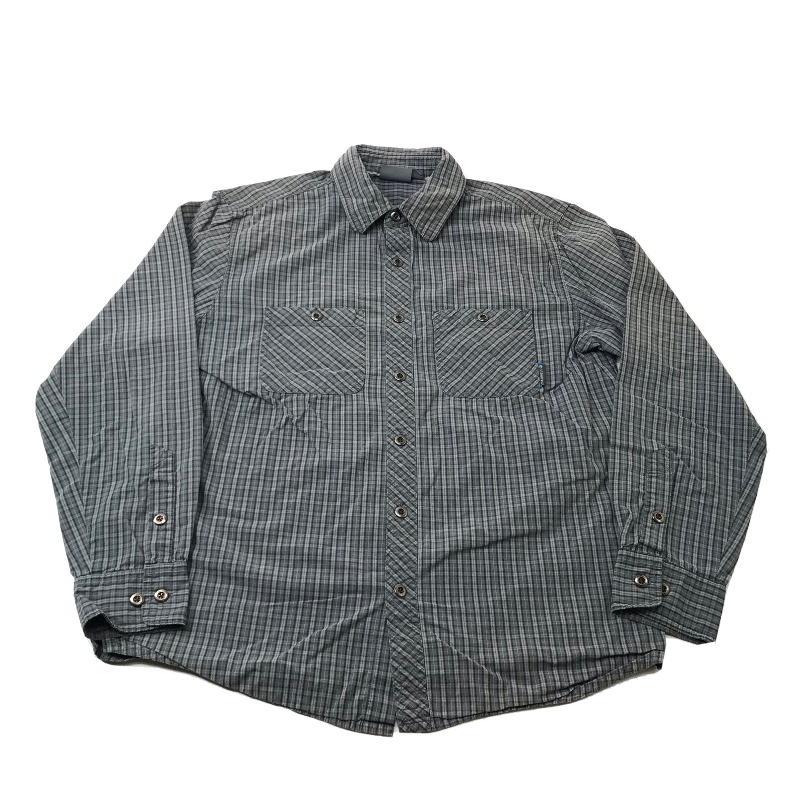 Merrell Mens Medium Button Front Long Sleeve Gray… - image 1