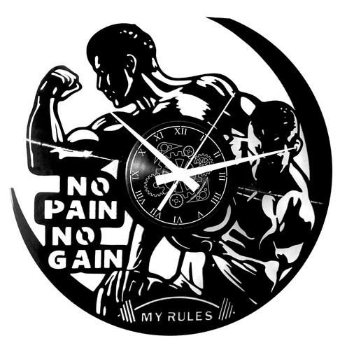 OROLOGIO DA PARETE Muscoli Pesi - ALLENAMENTO FITNESS - PALESTRA No Pain No  Gain | eBay