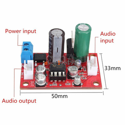 NE5532 Dynamic Microphone Stereo Preamp Amplifier Board DIY DC9