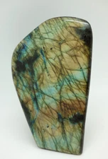Labradorite Stone Free Form Crystal Madagascar with Great Flash