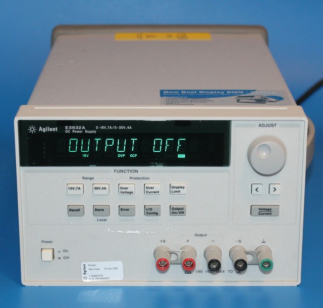 Agilent E3632A DC Power Supply 120W Dual Range 15V/7A; 30V/4A / Barely