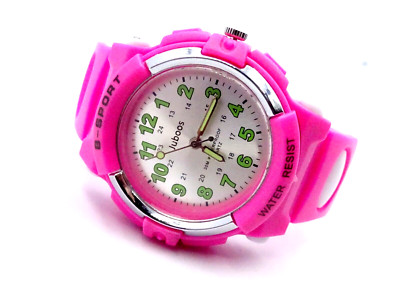 Juboos Damen Mädchen Uhr Rosa Analog Armbanduhr Trendig Chic Sportlich