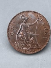 1935 PENNY - GEORGE V BRITISH BRONZE COIN - V NICE REF C 23