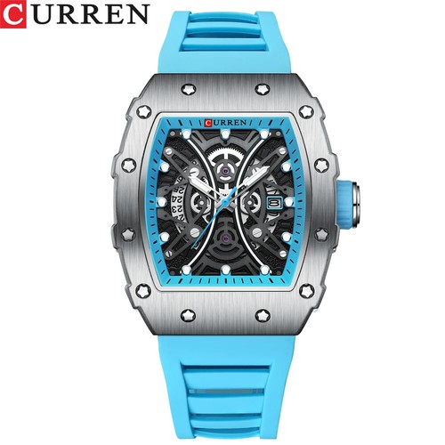 CURREN Men 3D Watch Top Brand Quartz Stainless Steel Watches Waterproof Creative - Picture 20 of 28