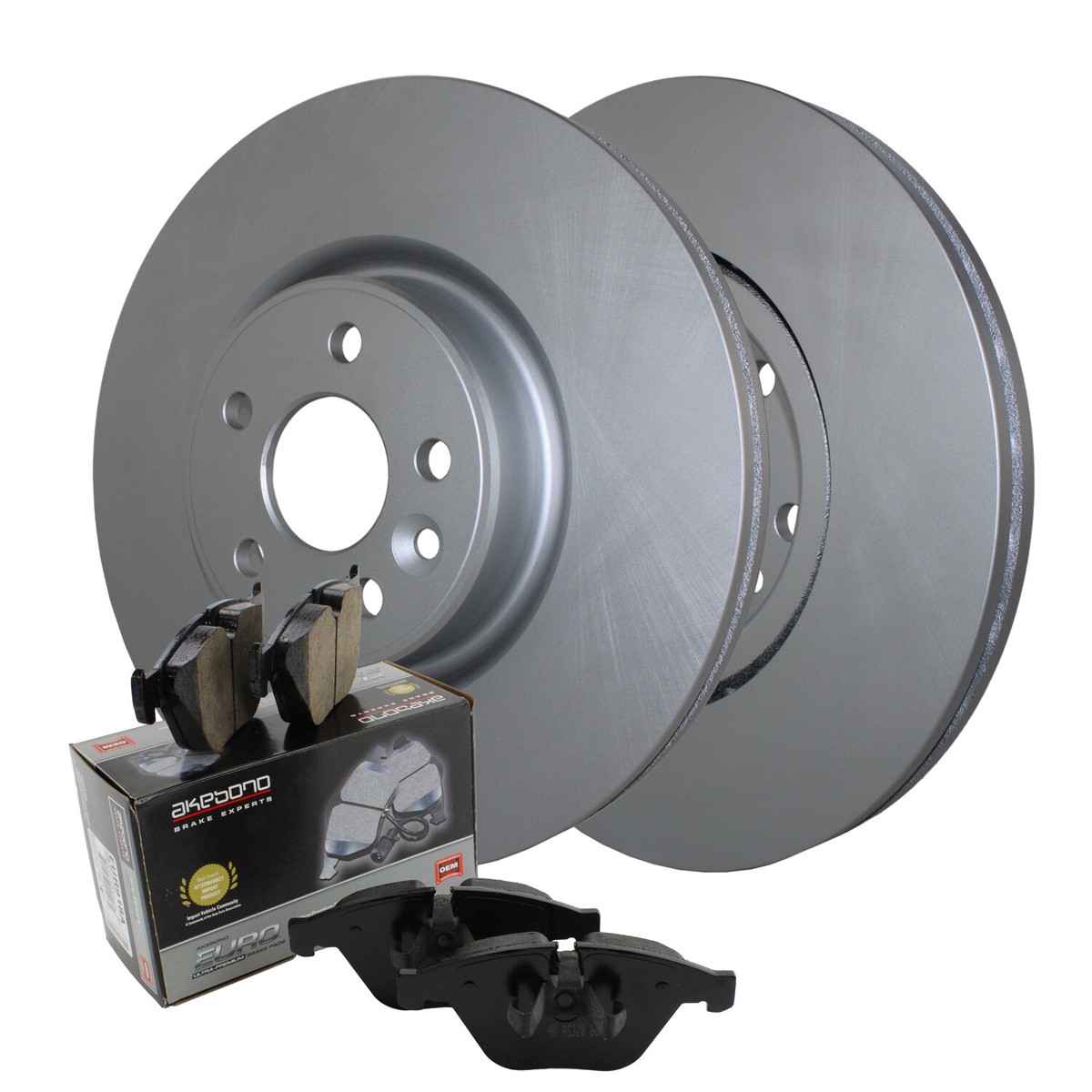 Front Brake Kit 336mm Rotors Akebono Ceramic Pads For Volvo S60